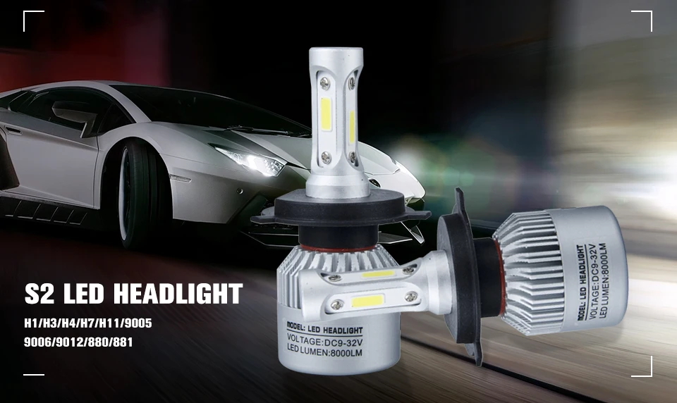 VooVoo H4 LED Motorcycle Headlight Bulb 4000LM 36W HiLo Conversion Kit 6500K Motor Bike Headlamp 1Pcs (1)