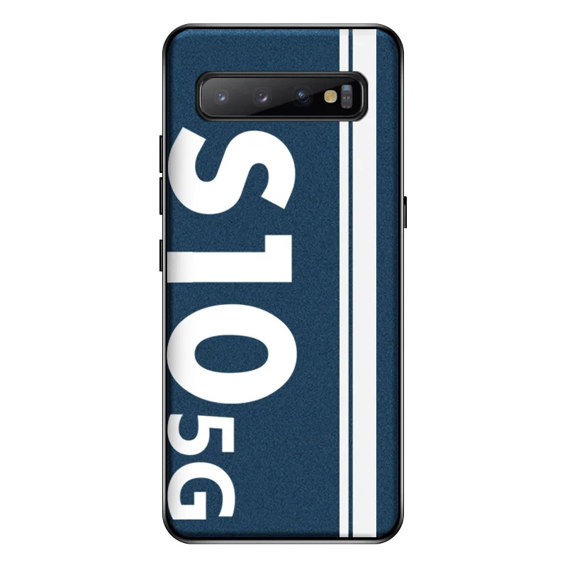 Для samsung S10 5G чехол,, спортивный, уличная культура, кожа, мягкий край, защитный чехол для samsung Galaxy S10 Plus, чехол - Цвет: S10 5G - Dark blue