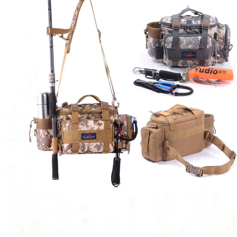 

Waterproof Fishing Bag Multifunctional Lure Fishing Tackle Pack Outdoor Waist Shoulder Bags 22*10*18