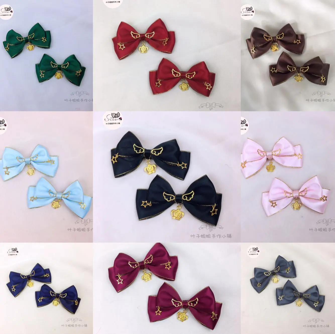 

Hand made double horsetail headdress hairpin Japanese soft of lolita accessories to the clamp small lo