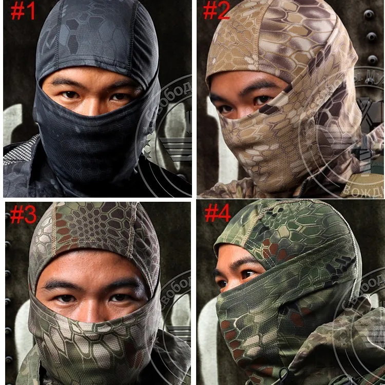 

Python Highlander Camouflage Camo Tactical Mask Airsoft Paintball Full Face Mask Motorcycle Cycling Hunting CS Balaclava Mask