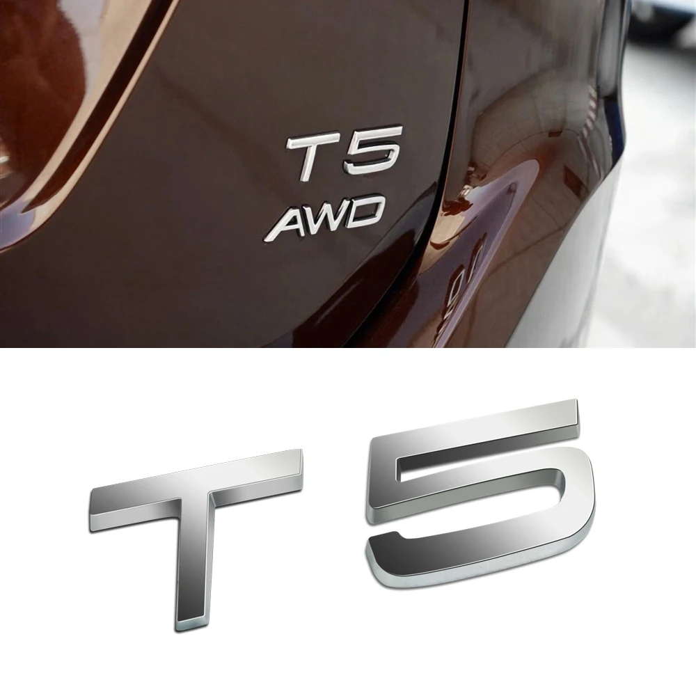 1 шт. 3D металлический AWD T5 T6 Автомобильный боковой крыло задний багажник эмблема