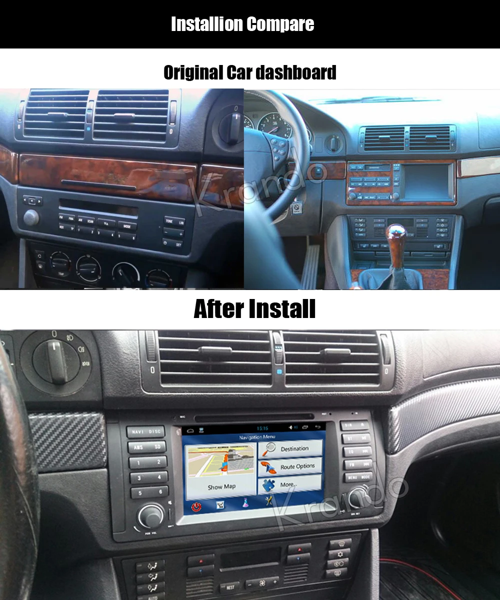 Excellent Krando 7" Android 9.0 for BMW E39 M5 1995-2003 GPS For Landrover 2002-2004 car audio dvd player navigation multimedia system 1