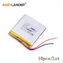 10pcs/Lot 3.7v lithium Li ion polymer rechargeable battery 105050 2500mAh For PDA Tablet PCs Digital Products