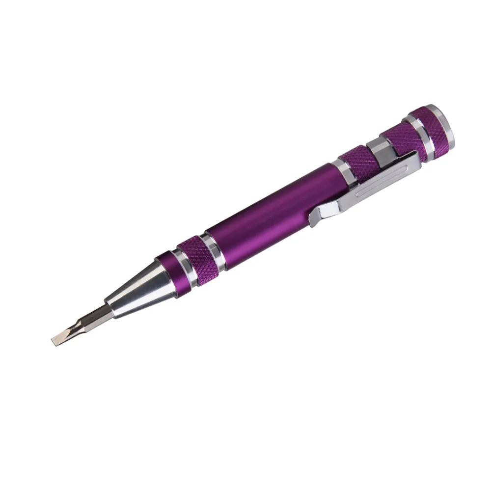 Multifunction 8 In 1 Mini Aluminum Precision ScrewDriver Pen