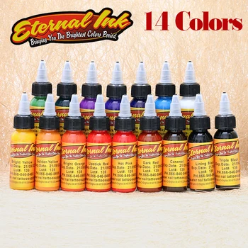 

14Pcs/Lot Tattoo Ink Set Microblading Permanent Makeup Art Pigment Cosmetic Tattoo Paint for Body High Quality Tattoo Pigment
