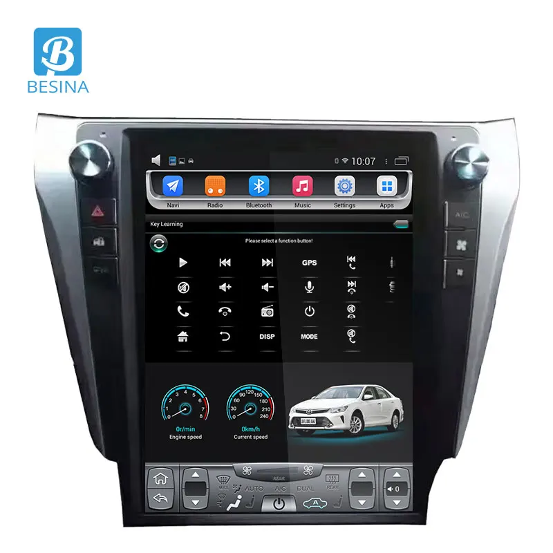 Excellent Besina 12.1 inch Android 6.0 Car Radio For Toyota Camry 2012 Multimedia Player GPS Navigation HIFI 2G+32G Stereo Auto Audio 4