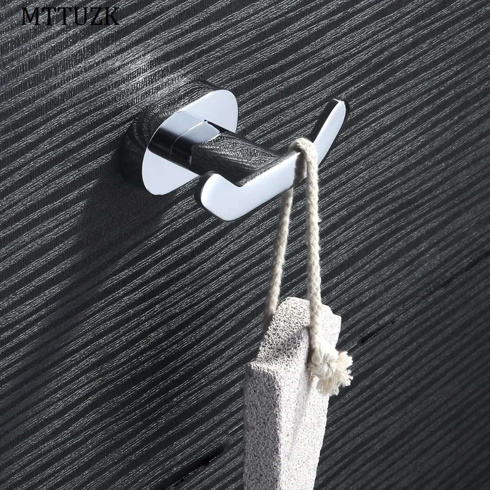 MTTUZK 100 Solid Brass Chrome Clothes hooks kitchen hook Bathroom robe