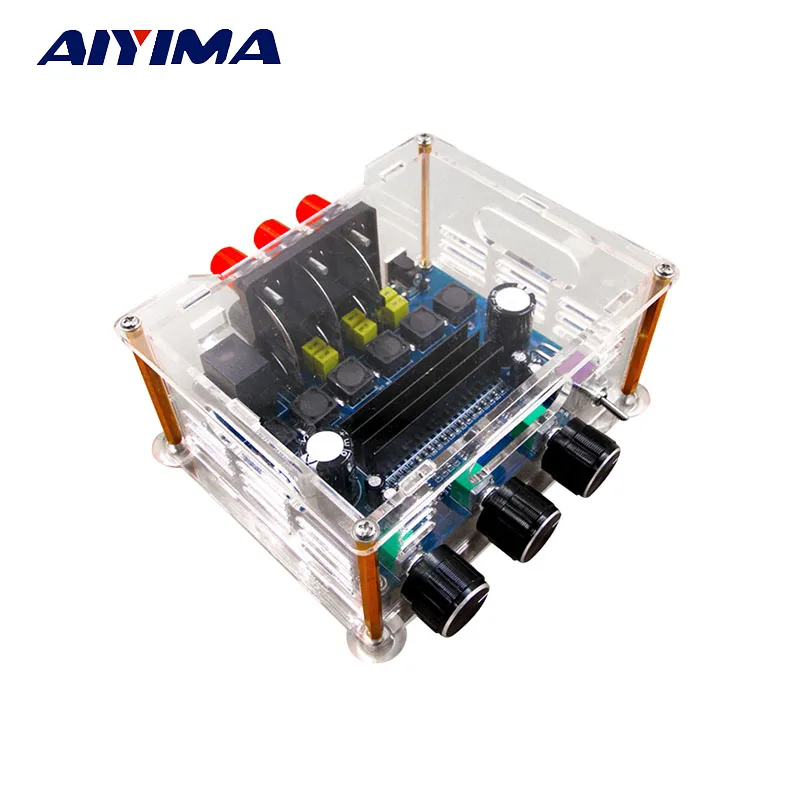 Цифровой усилитель Aiyima mega bass 2 1 TPA3116D2 стерео DC12V 24V сабвуфер Плата усилителя звука