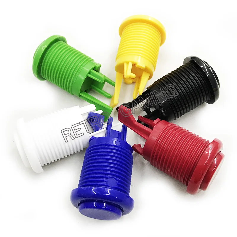 10pcs 6 Colors American Push Button with 3 pin Microswitch short