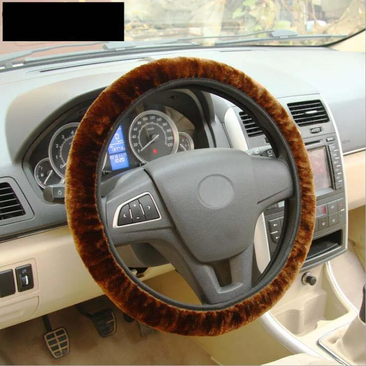 

rete automobile 38cm Universal Car Steering Wheel Cover antislip fashion short fur elastic multi color option