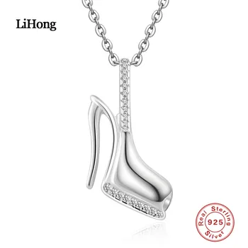 

2017 Brand New 925 Sterling Silver Classic Shoes Pendant Necklaces for Women Girls Jewelry Gift For Friends