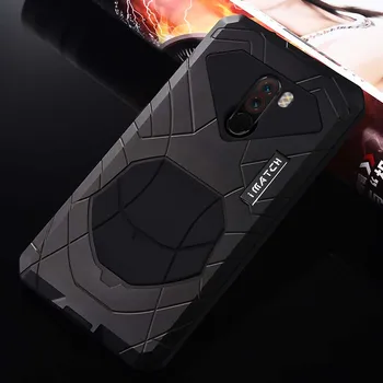 

Luxury Outdoor IMATCH Sports Army Tactical Shockproof Metal Silicone Phone Case Cover For Xiaomi POCOPHONE F1 6.18 inch KS0126