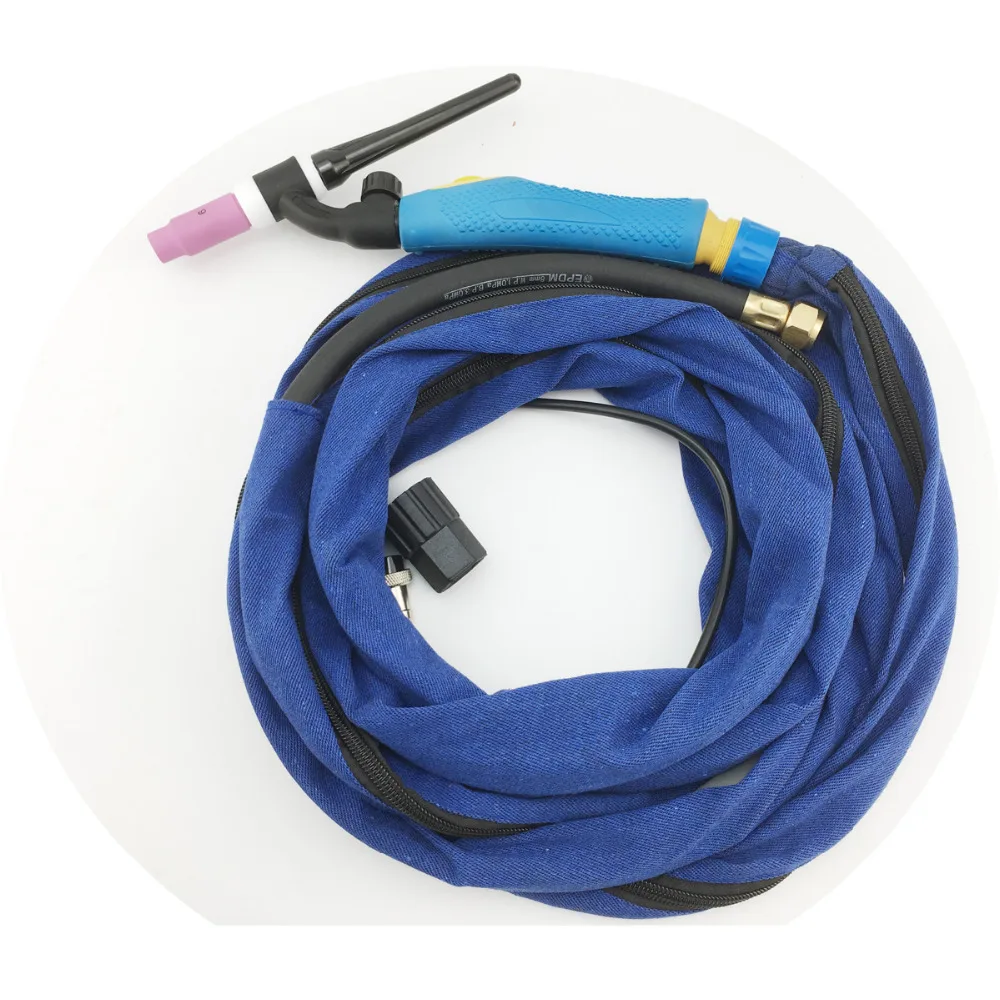 

2018 New TIG Torch Flex Gas Valve WP-17FV 4M 12.5Feet Welding Cable Hose Jeans Cloth Zipper Hood 150Amp Air Cooled Burner