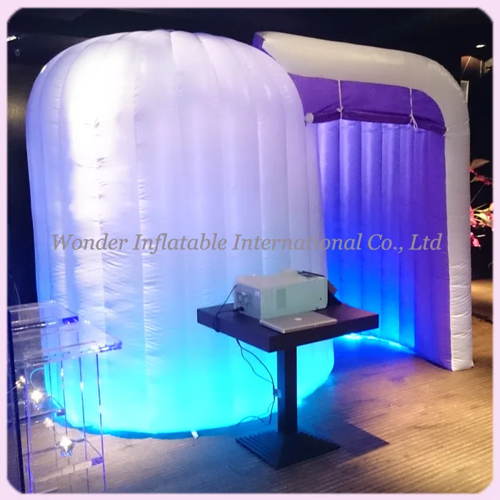 

Hot sale colorful dome inflatable photo booth inflatable LED tent for wedding