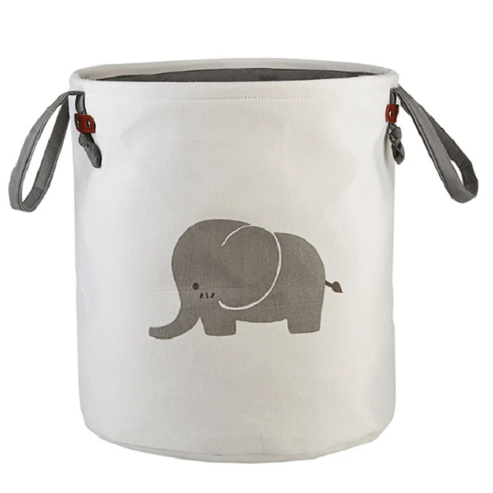 Мультфильм складной бочонок для хранения для ванной баррикады грязная одежда хранения сумки игрушка органайзер для детей корзина для белья корзина для фруктов - Цвет: Elephant