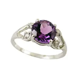 Beadsnice ID25586 ААА 1,5 карат природный фиолетовый инкрустированный шпинель в серебро набор обручальное кольцо