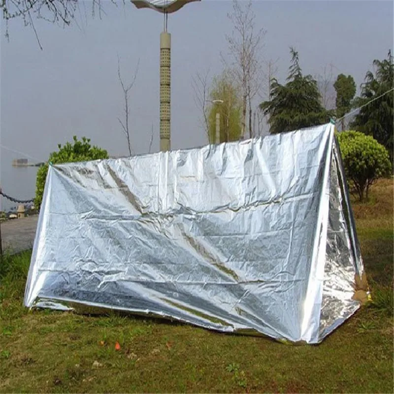 240x150x90 سنتيمتر pet المأوى الشمس مأوى الطوارئ السلامة للماء التخييم خيمة بقاء المأوى مظلة الإهابة