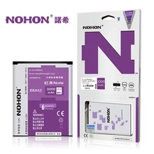 Original NOHON Battery BM42 For Xiaomi Redmi Hongmi Red Rice Note 1 3200mAh High Capacity Replacement Batteries
