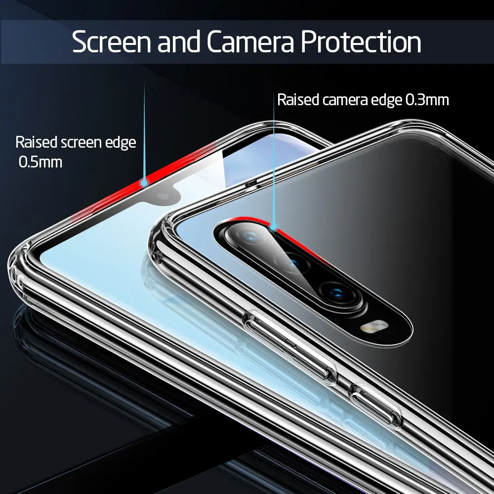 KISSCASE Luxus Gehärtetem Glas Telefon Fall Für HUAWEI P30/P30 Lite/P30 Pro Cases Fundas Transparen
