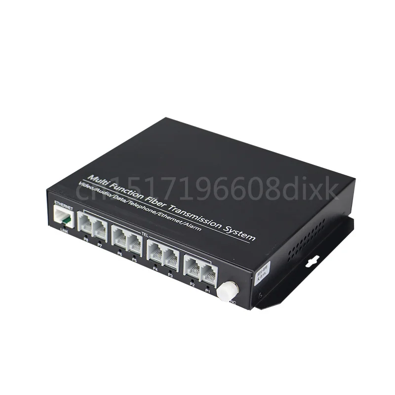 Voice fxs/fxo pots fiber multiplexer 8 rj11 ports