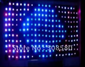 Goedkoop 2x3 M RGB LED Video Gordijn SMD 5050 Brandwerende Velours Doek 176 pcs + Controller 7CHS SD amp; geluid amp; Auto amp; DMX