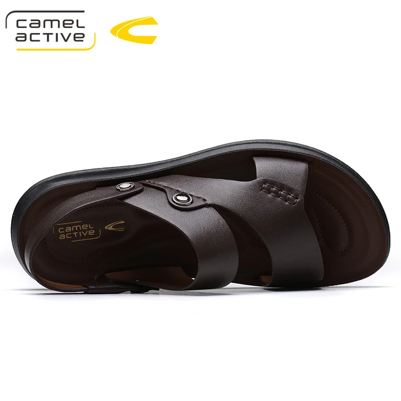 Мужские кожаные сандалии Camel Active дышащие пляжные босоножки гладиаторы летняя