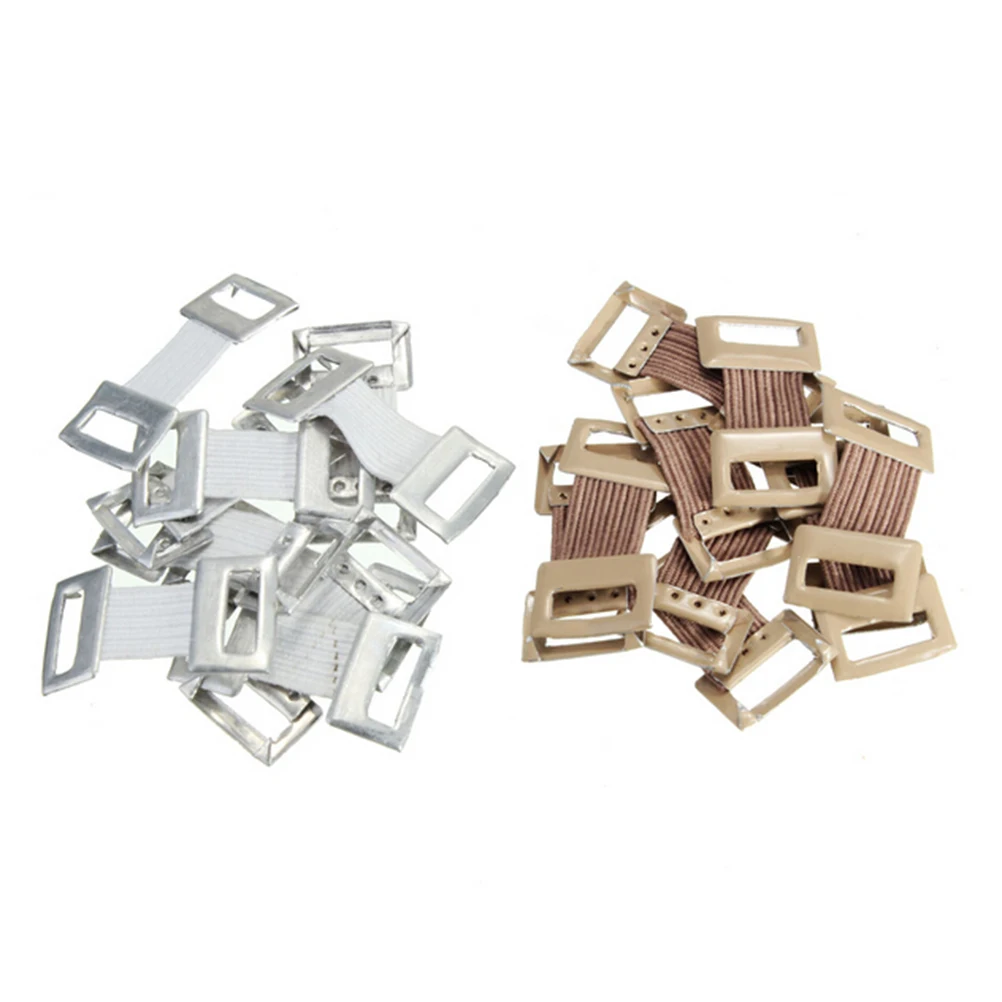 

10PC/Bag White Coffee Replacement Elastic Bandage Wrap Stretch Metal Clips Fixation Clamps Hooks First Aid Kit for Sport