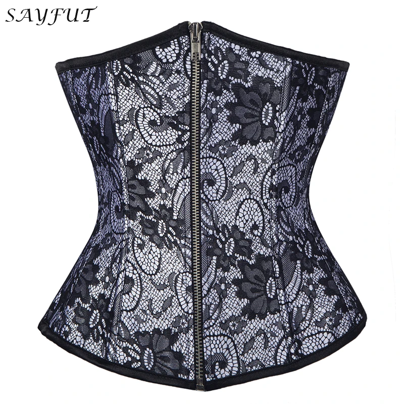 Женский винтажный корсет на молнии SAYFUT бюстье с косточками для похудения