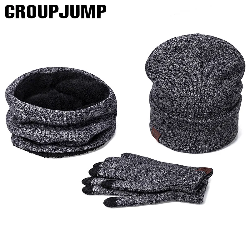 

Fashion Winter Hat Scarf Gloves For Women Men Thick Cotton Women's Hat And Scarf Set Of Hat And Scarf For Women 3 Pieces Set
