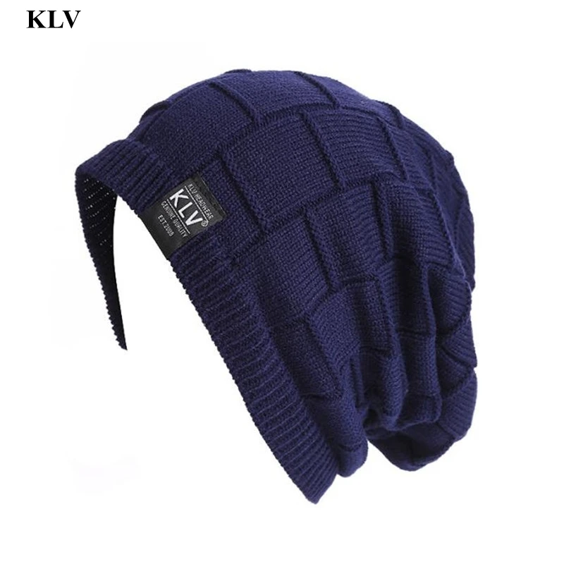 

4 Colours Fashion Men Women Knitted Wool Baggy Slouchy Beanies Lady Male Casual Unisex Winter Warm Skullies Hat Crochet Cap Dec8