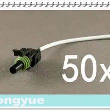 Longyue 50 шт 1-способ женский comnector свинья хвост Погодный пакет жгутов 25 см проволоки