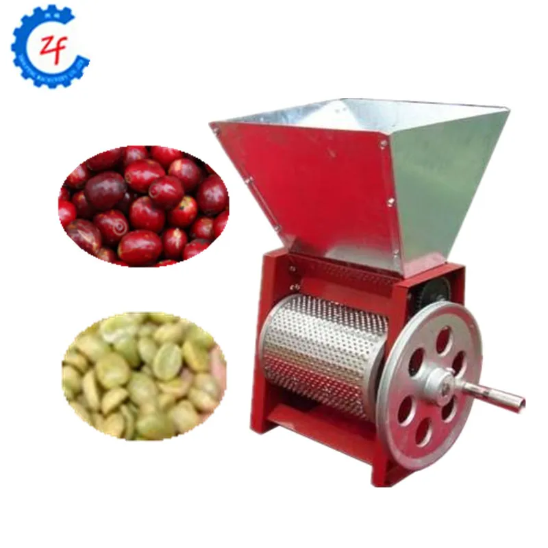 Manual coffee pulper machine fresh coffee bean skin peeling peeler ZF
