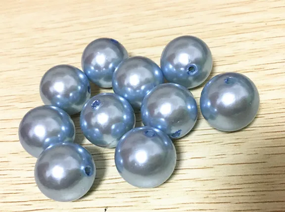 

(choose size) 6mm/8mm/10mm/12mm/14mm/16mm/18mm/23mm/25mm Periwinkle color Blue Acrylic Pearl Beads