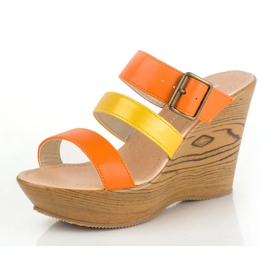 Fashion wedge slides ladies shoes woman slippers -in Slippers from Shoes on Aliexpress.com 