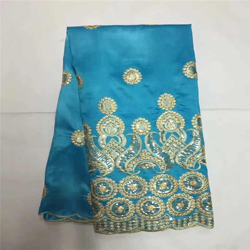 

African George Lace Fabric With Sequin Fabric 2019 High Quality Latest Nigerian French Embroidery Lace Fabric For Wedding Dress