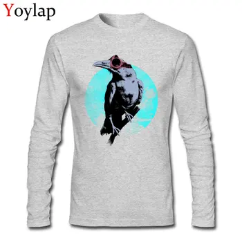 

Cool Moon Hawk Classic Cartoon Design T-shirt Men Tops Tees Cotton Fabric New Season Long Sleeve Soft Apparel