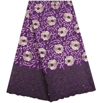 

High Quality Nigerian Tulle Lace Fabric Latest Swiss Cotton Lace Fabrics Embroidery Dressed Swiss Voile Lace In SwitzerlandF1585
