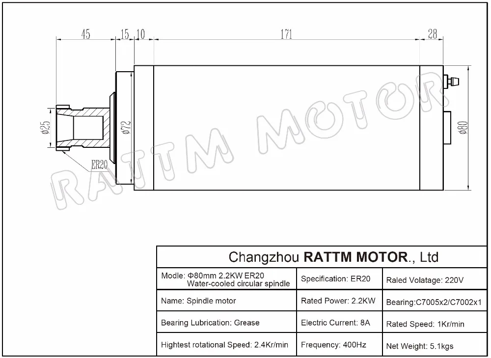 2.2kw ER20 -1