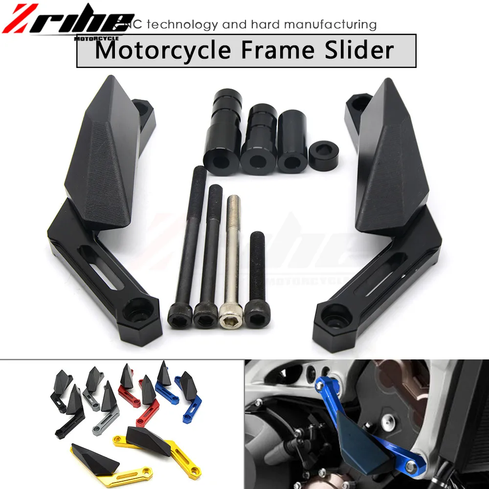 Buy For MT09 tracer FJ09 CNC Aluminum Frame Slider for