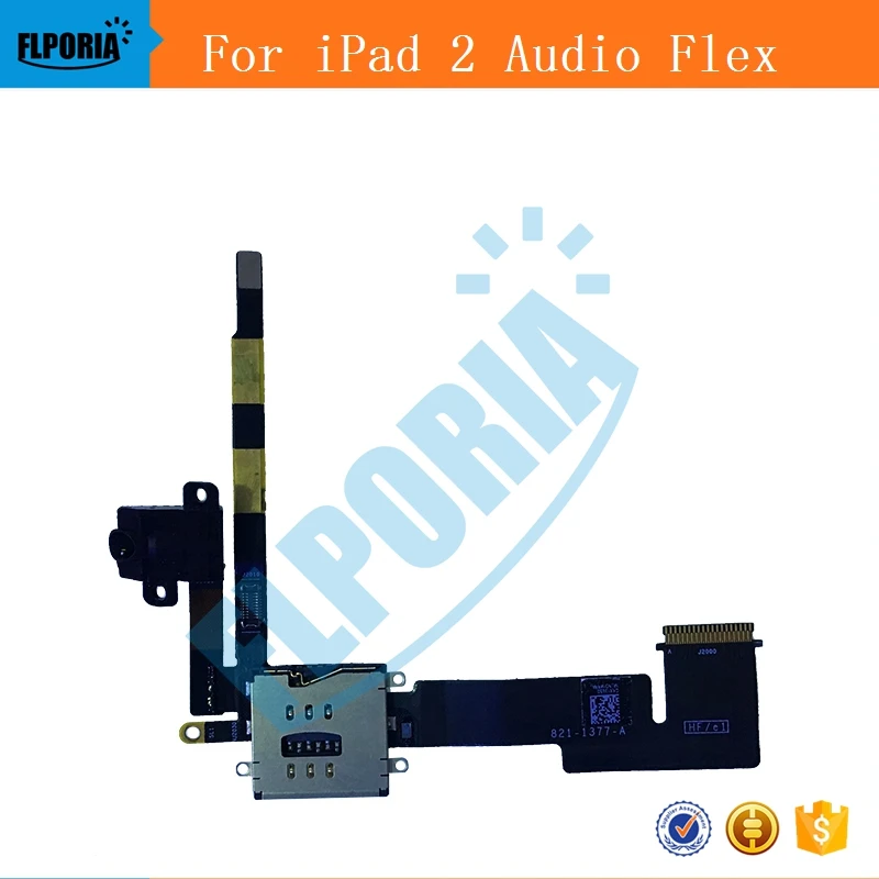 IPHT0017 For Ipad 2  Original Audio Flex (3G Version)  Headphone Jack Flex,with Sim Card Holder flex Free Shipping(4)