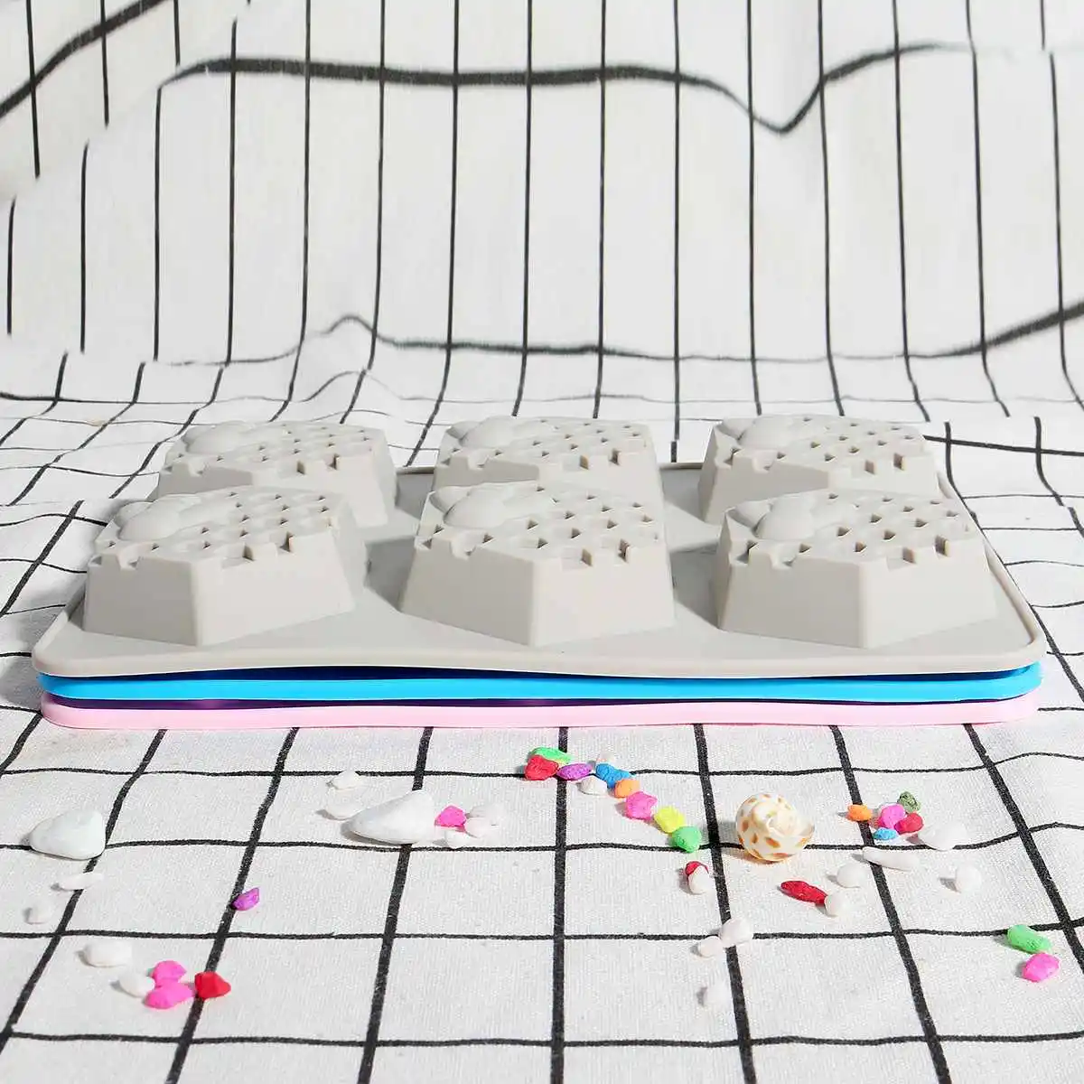 1 шт. медовая пчела Силиконовое Мыло Форма для ручной работы ремесло 3D силиконовые формы для мыла 6 полости шестигранные формы для мыла для DIY Изготовление мыла