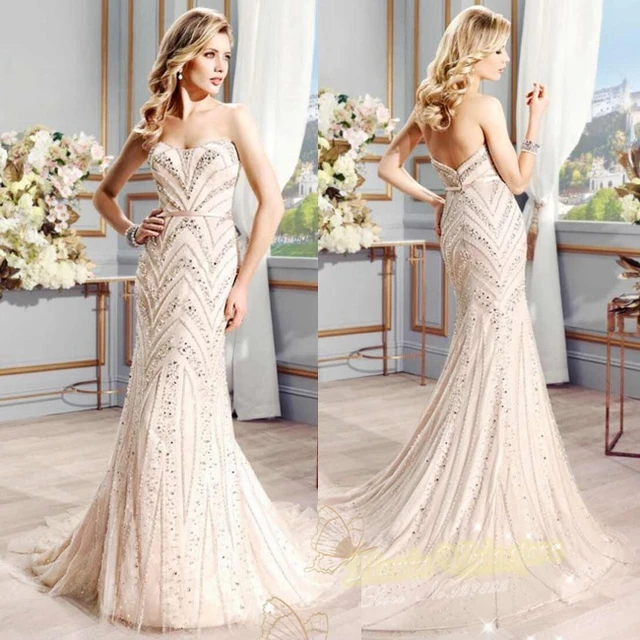 Vestidos De Noiva Sereia Elegant Mermaid Wedding Dresses Luxury Bling