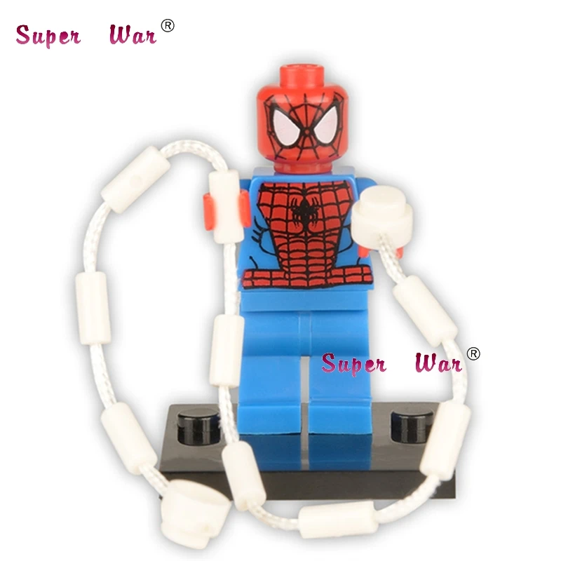 20 штук Звездные войны супергероев marvel Человек-паук Строительные блоки фигурка героя Кирпичи Модель Образования diy детские игрушки