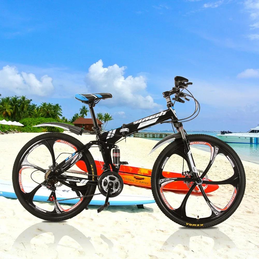 Clearance Land Rover paragraph mountain bike 21 Speeds 26" aluminum alloy folding variable speed cycling double vibration damping brakes 3