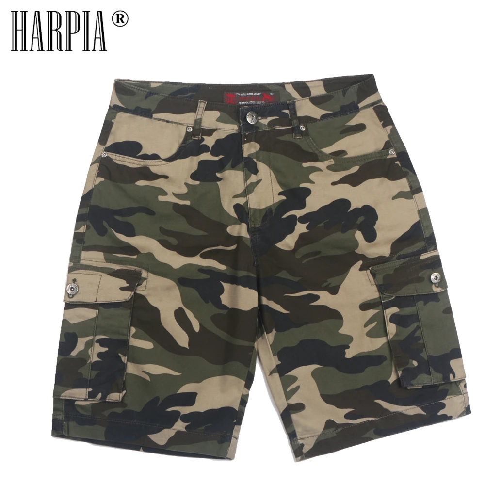 HARPIA летние мужские тактические шорты милитари мужские спортивные камуфляжные Свободные повседневные шорты Карго хлопковые камуфляжные армейские шорты