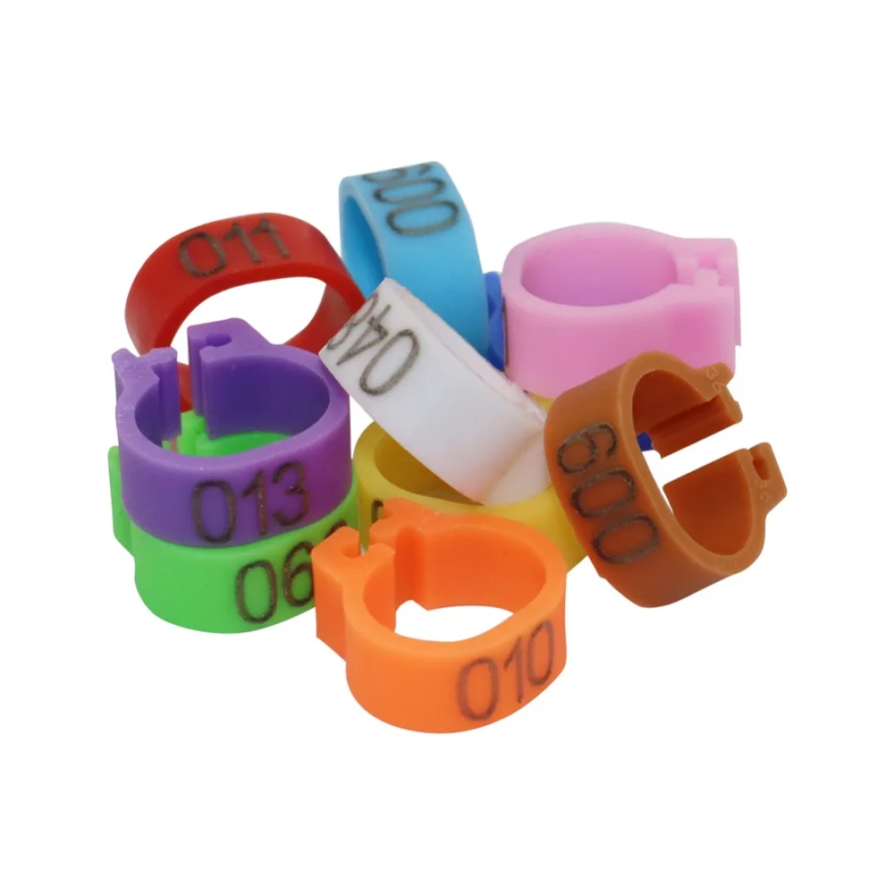 

100 Pcs Pigeon Rings 8mm Digital Bayonet Identification Ring Width 5mm Opening Pigeon Ring Pigeon Foot Ring Pigeon Supplies