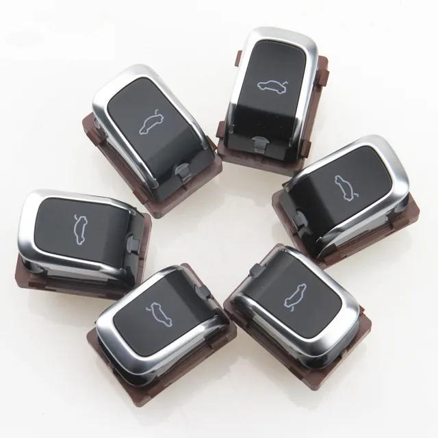 FHAWKEYEQ 10 x Chrome Trunk Lid Lock Switch Fuel Door Button For Q5 A4