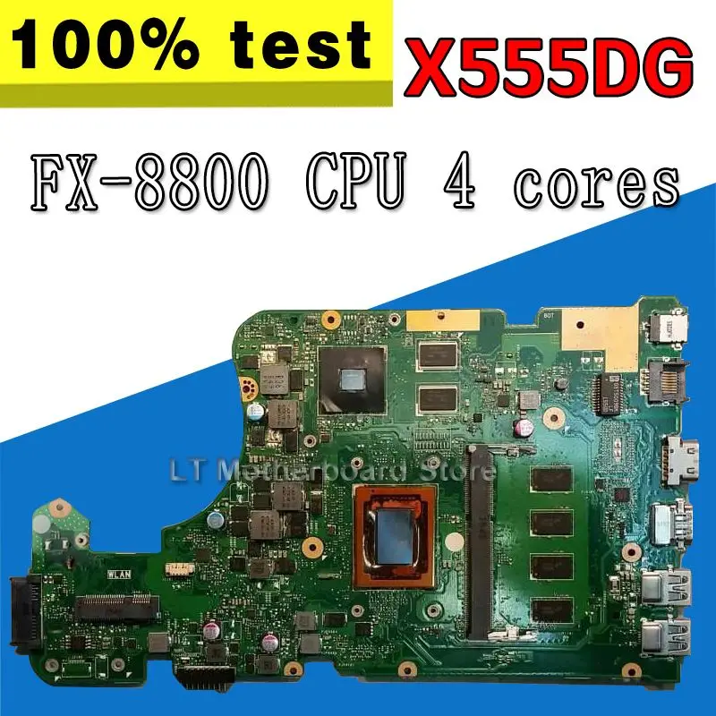 X555DG материнская плата для ноутбука For Asus X555Y X555YI X555D Материнская Тест 100% ОК FX 8800
