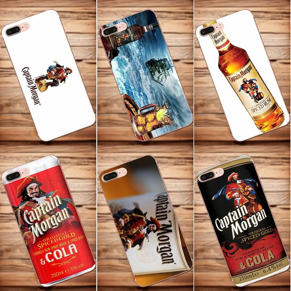 Vvcqod ТПУ Лидер продаж Капитан Морган черный пряный Ром для Apple iPhone X 4 4S 5 5C 5S SE 6 S 7 8 Plus